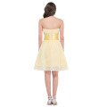 GK bretelles en mousseline de soie sweetheart jaune clair robe de demoiselle d&#39;honneur GK000006